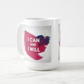 Ich kann und ich werde es tun kaffeetasse (Vorderseite Links)
