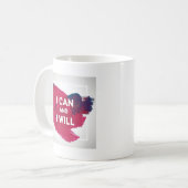 Ich kann und ich werde es tun kaffeetasse (Vorderseite Links)