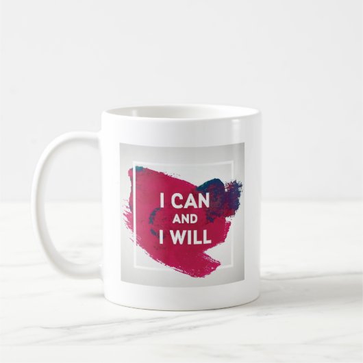 Ich kann und ich werde es tun kaffeetasse (Links)