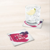 Ich kann und ich werde es tun rechteckiger pappuntersetzer (Vor Ort)