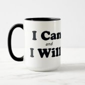 Ich kann und ich werde es tun tasse (Links)