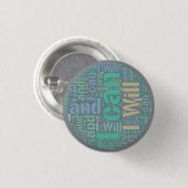 Ich kann und ich werde mutig sein button (Vorne & Hinten)