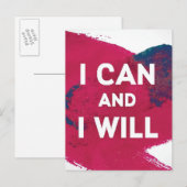 Ich kann und ich will postkarte (Vorne/Hinten)