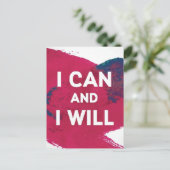 Ich kann und ich will postkarte (Stehend Vorderseite)