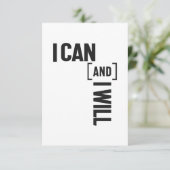 Ich kann und werde eine Nachricht Inspiriert haben RSVP Karte (Stehend Vorderseite)