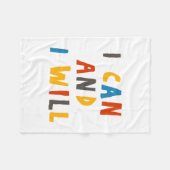 Ich kann und werde fleecedecke (Vorderseite (Horizontal))