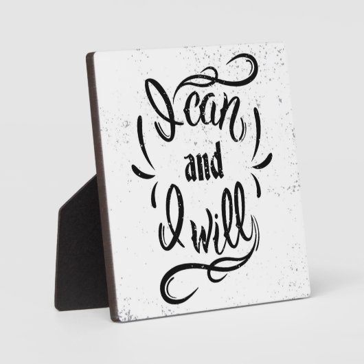 Ich kann und werde fotoplatte (Vorderseite)