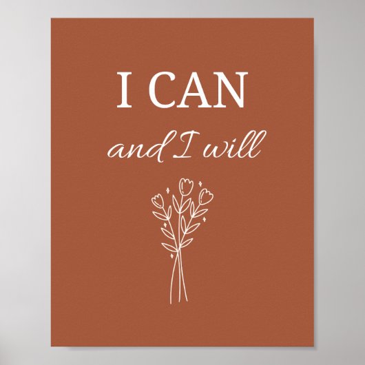 Ich kann und werde Inspiration Poster (Vorne)