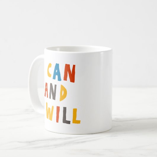 Ich kann und werde kaffeetasse (Vorderseite Links)