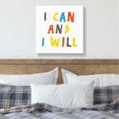 Ich kann und werde leinwanddruck (Insitu (Schlafzimmer))