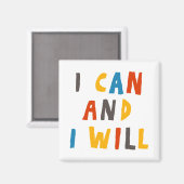 Ich kann und werde magnet (Vorderseite/Rückseite)