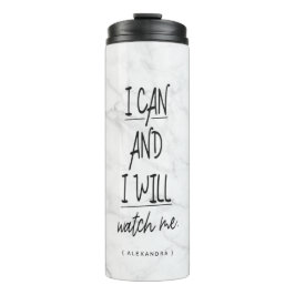 Ich kann und werde mir Motivierend Zitat aus Marmo Thermosbecher