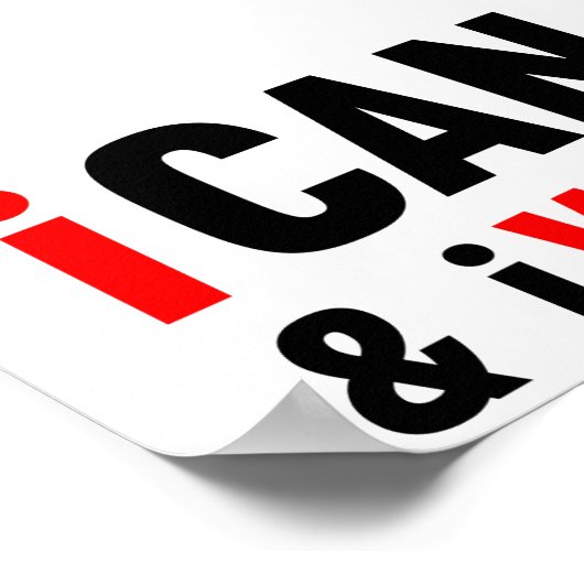 Ich kann und werde poster (Ecke)