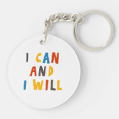 Ich kann und werde schlüsselanhänger (Rückseite)