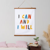 Ich kann und werde wandteppich mit holzrahmen (Schlafzimmer)