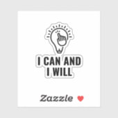 Ich kann und will aufkleber (Blatt)