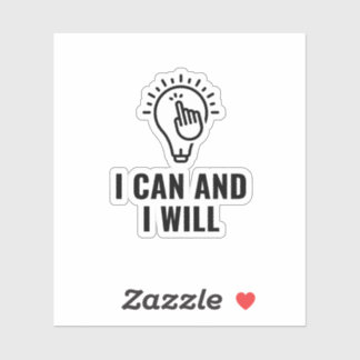 Ich kann und will aufkleber