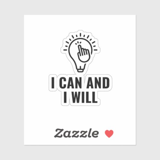 Ich kann und will aufkleber (Blatt)