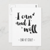 Ich kann und will - Inspirationskarte Postkarte (Vorne/Hinten)