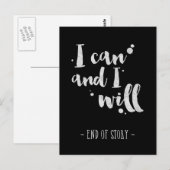 Ich kann und will - Inspirationskarte Postkarte (Vorne/Hinten)