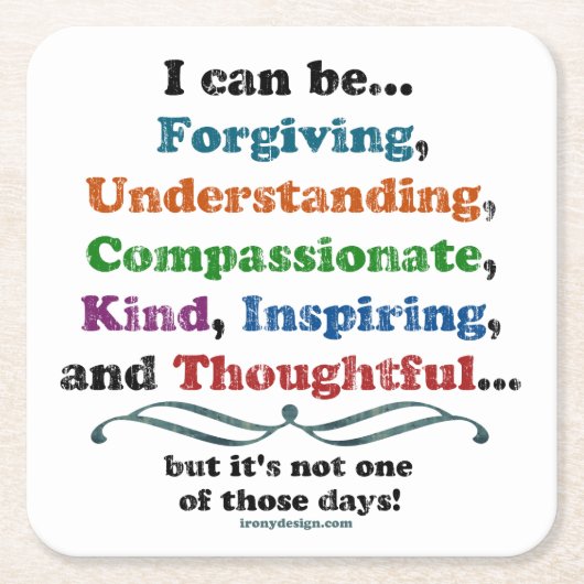 Ich kann verzeihen rechteckiger pappuntersetzer (Vorderseite)