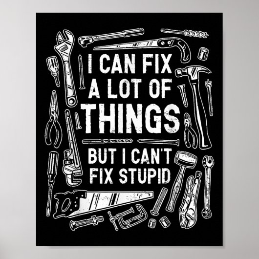 Ich kann viele Dinge reparieren, aber ich kann das Poster (Vorne)