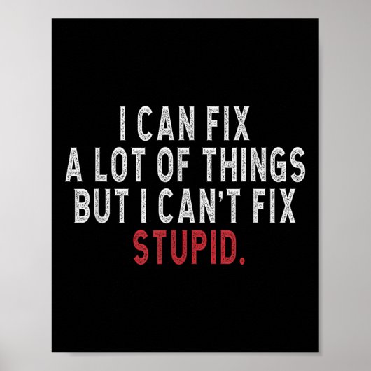 Ich kann viele Dinge reparieren, aber ich kann kei Poster (Vorne)