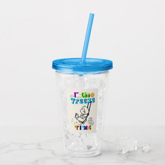 Ich kann Zeit einfrieren Acryltrinkbecher (Rückseite Ice)