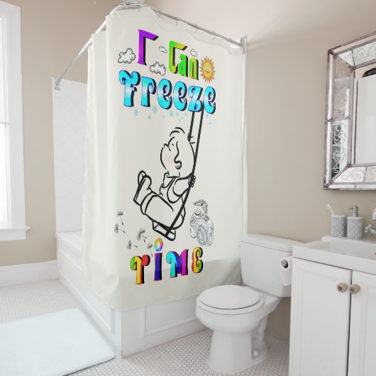 Ich kann Zeit einfrieren Duschvorhang (Beispiel)