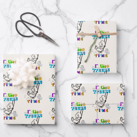 Ich kann Zeit einfrieren Geschenkpapier Set (Vorderseite)
