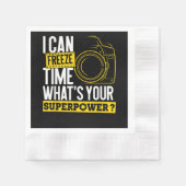 Ich kann Zeit für Superpower einfrieren - Fotograf Serviette (Vorderseite)