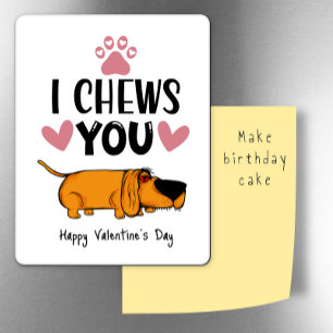 Ich kaue auf dir...Valentinstag vom Hundekühlschra Magnet