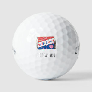 'Ich kaue dich' Bubble Gum Lustiges Romantik Gesch Golfball