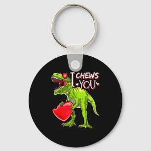 Ich kaue dich Valentins T-Rex Dinosaurier-Shirts V Schlüsselanhänger