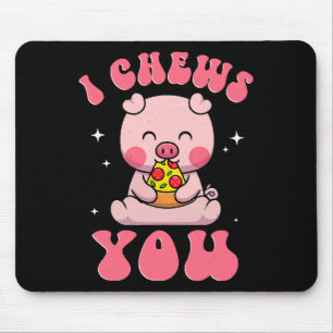 Ich kaue dir Pizza Mousepad
