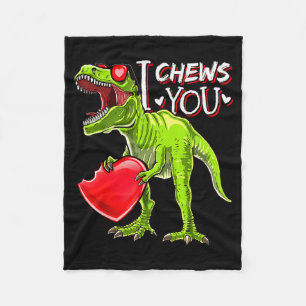 Ich kaue dir Valentins T-Rex Dinosaurier-Shirts Va Fleecedecke
