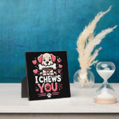 Ich kauen dich - Hunde zum Valentinstag Fotoplatte (InSitu)
