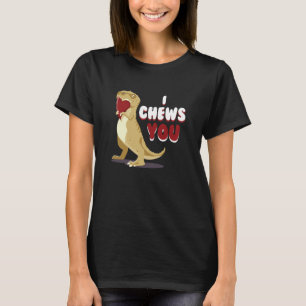 Ich kauen Sie Cupid Rex Dinosaurier Dino Herz Vale T-Shirt