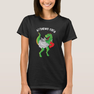 Ich kauen Sie Cupid Rex Dinosaurier Dino Herz Vale T-Shirt