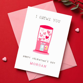 Ich kauen Sie Ihr Kaugummi Valentinstag Karte