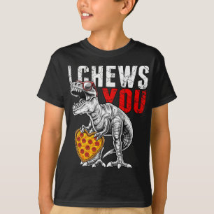 Ich kauen Sie T Rex Dinosaurier Valentinstag Pizza T-Shirt