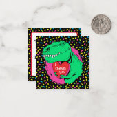 Ich kauen Sie Trex Dinosaur Klassenzimmer Valentin Mitteilungskarte (Vorderseite/Rückseite Beispiel)