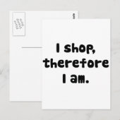 Ich kaufe, also bin ich postkarte (Vorne/Hinten)