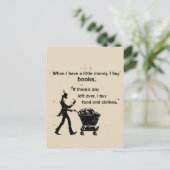 Ich kaufe Bücher Postkarte (Stehend Vorderseite)