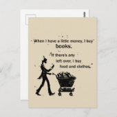 Ich kaufe Bücher Postkarte (Vorne/Hinten)