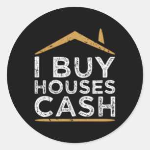 Ich kaufe Immobilien Cash Real Anwesen Investor Ho Runder Aufkleber