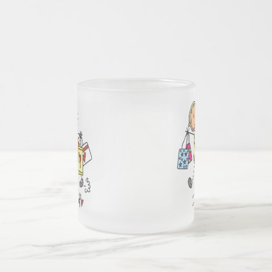 Ich kaufe T-Shirts und Geschenke Mattglastasse (Mittel)