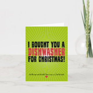 Ich kaufte Sie eine Spülmaschine für Weihnachten