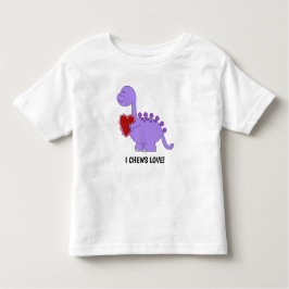 Ich kaut Liebe! Niedliche Dinosaurier mit Herz Kleinkind T-shirt