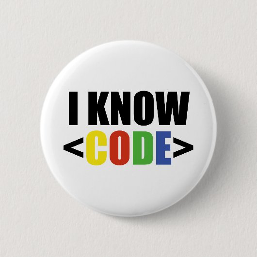 Ich kenne CODE Lustiger Programmierer Coder Entwic Button (Vorderseite)